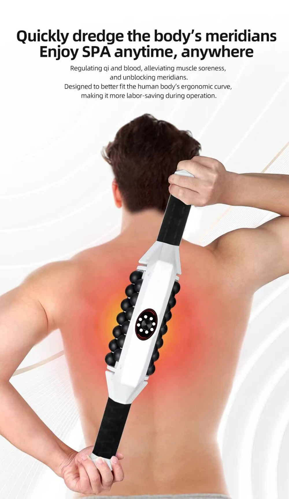 Rechargeable Anti-Cellulite Body Roller — High-Frequency Vibration Slimming Massage Machine