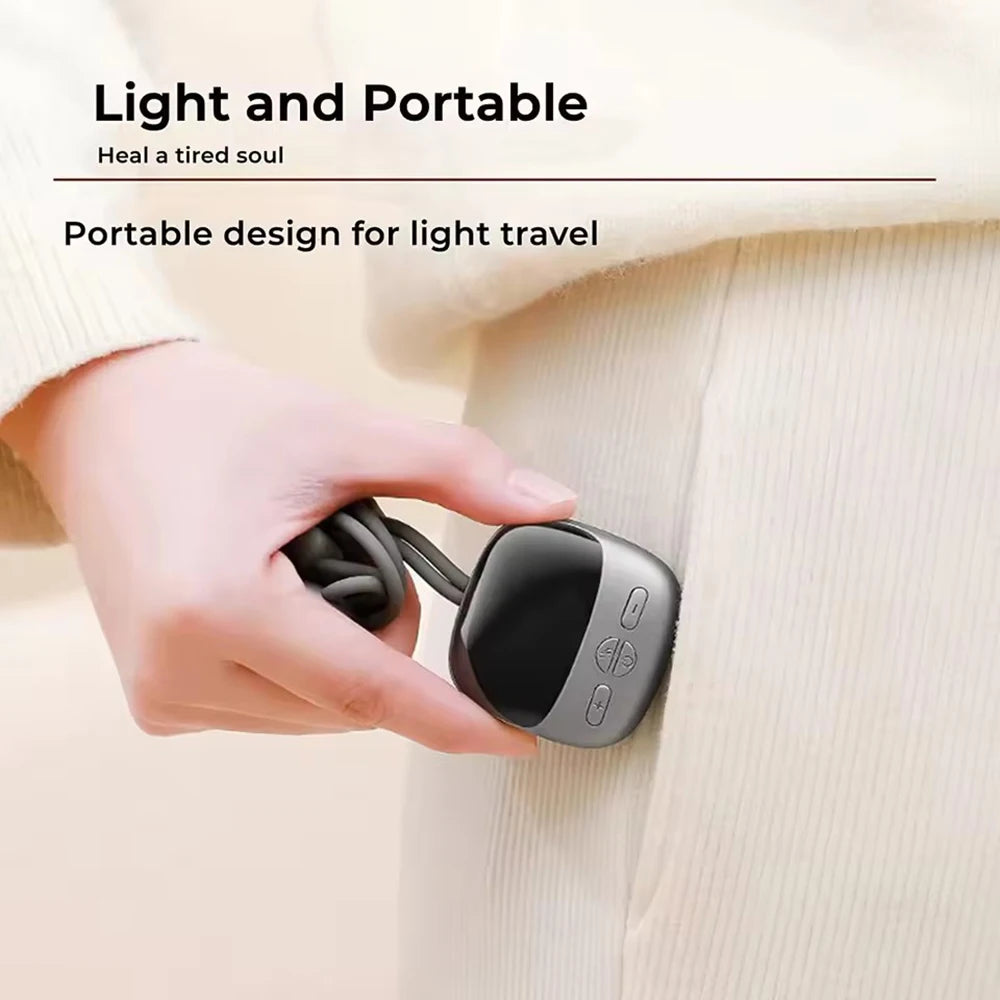 Mini Hanging Neck Massager — EMS Pulse Hot Compress, Rechargeable Cervical Pain Relief