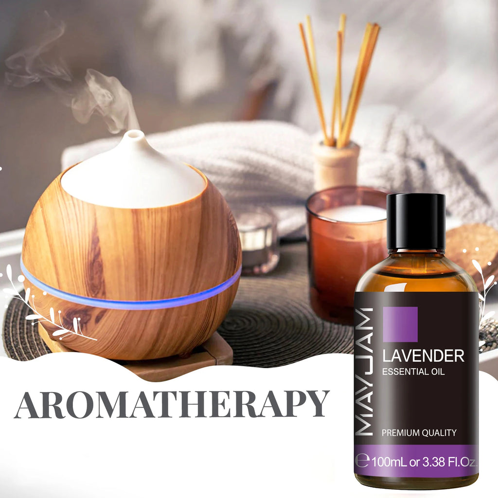 Pure Plant Essential Oil 100ml — Peppermint, Lavender, Frankincense &amp; More for Diffuser &amp; Aromatherapy
