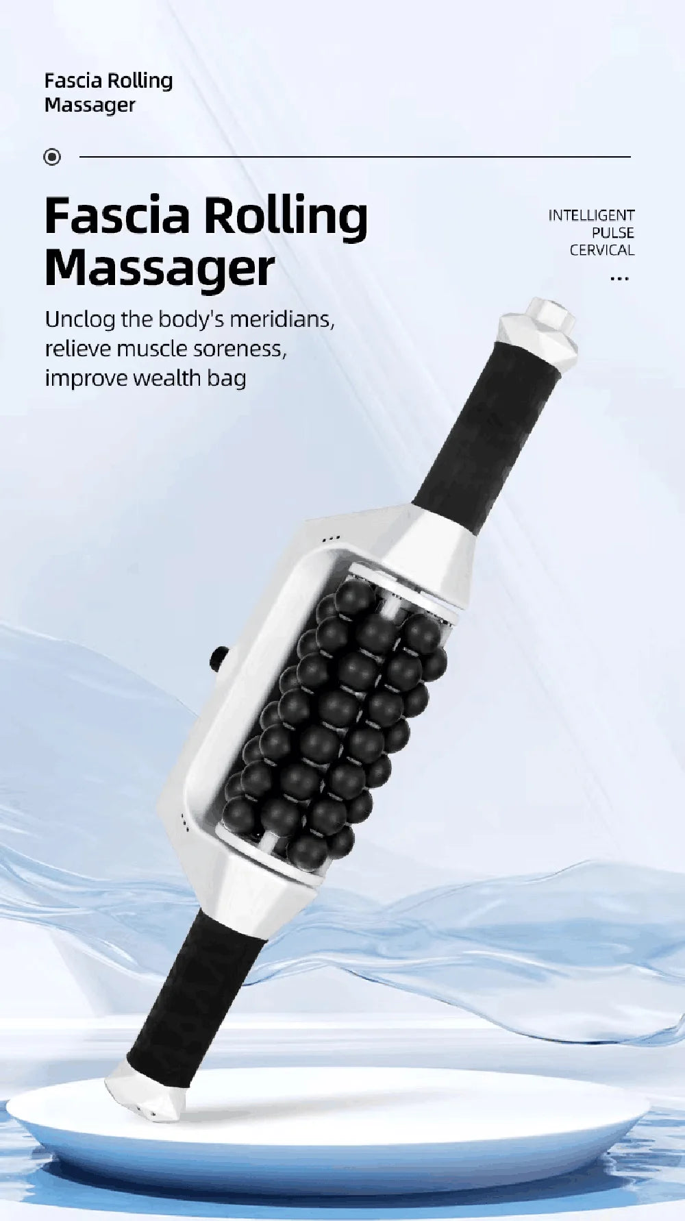 Rechargeable Anti-Cellulite Body Roller — High-Frequency Vibration Slimming Massage Machine