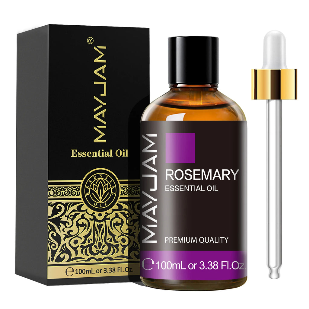 Pure Plant Essential Oil 100ml — Peppermint, Lavender, Frankincense &amp; More for Diffuser &amp; Aromatherapy