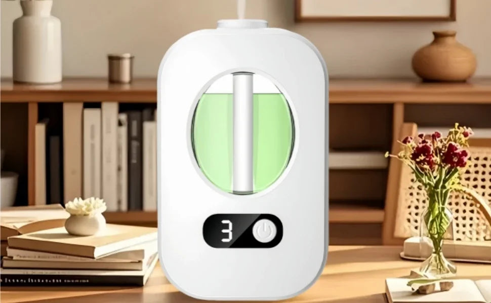 Automatic Desktop Aroma Diffuser — USB Rechargeable Atomizer with Replaceable Scent Cartridge