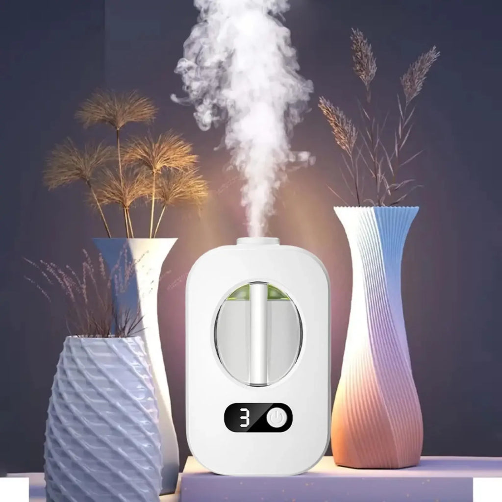 Automatic Desktop Aroma Diffuser — USB Rechargeable Atomizer with Replaceable Scent Cartridge