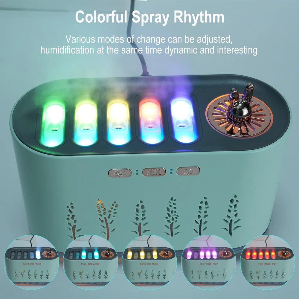 700ml USB Aroma Diffuser &amp; Humidifier — RGB LED Colorful Lights for Bedroom &amp; Home
