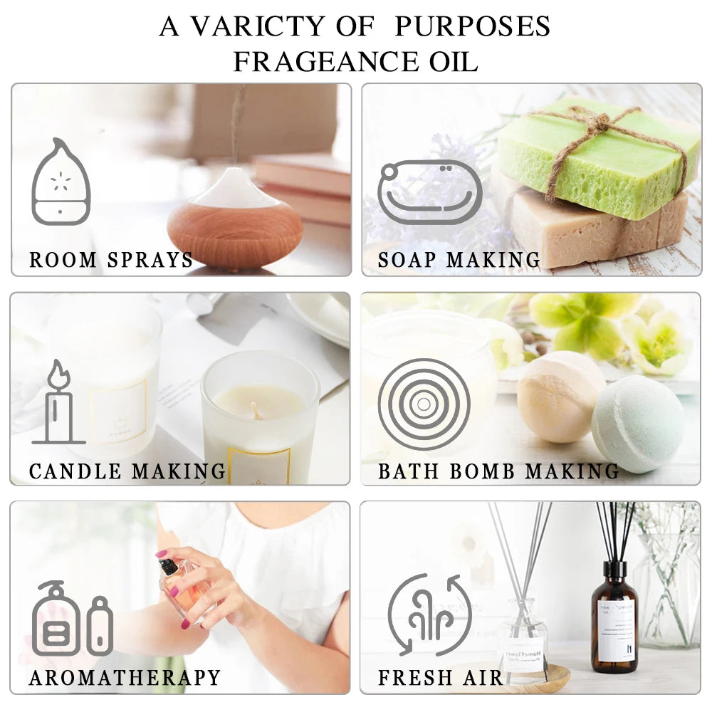 Pure Plant Essential Oil 100ml — Peppermint, Lavender, Frankincense &amp; More for Diffuser &amp; Aromatherapy
