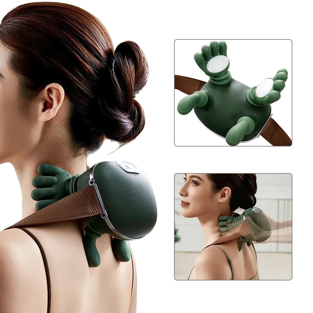 N7 Rechargeable Neck &amp; Shoulder Massager — 3-Level Bionic Kneading, Portable Home Massager