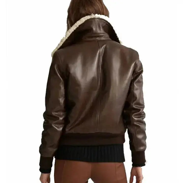 Women’s Shearling Aviator Leather Jacket